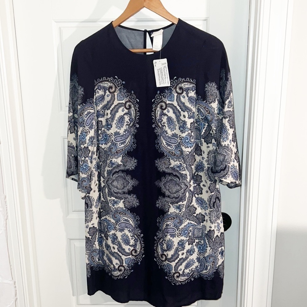 H&M Geometric Keyhole Dress Size 2
